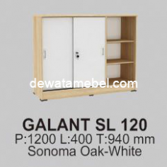 Multipurpose Cabinet - Activ Galant SL 120 / Sonoma Oak - White